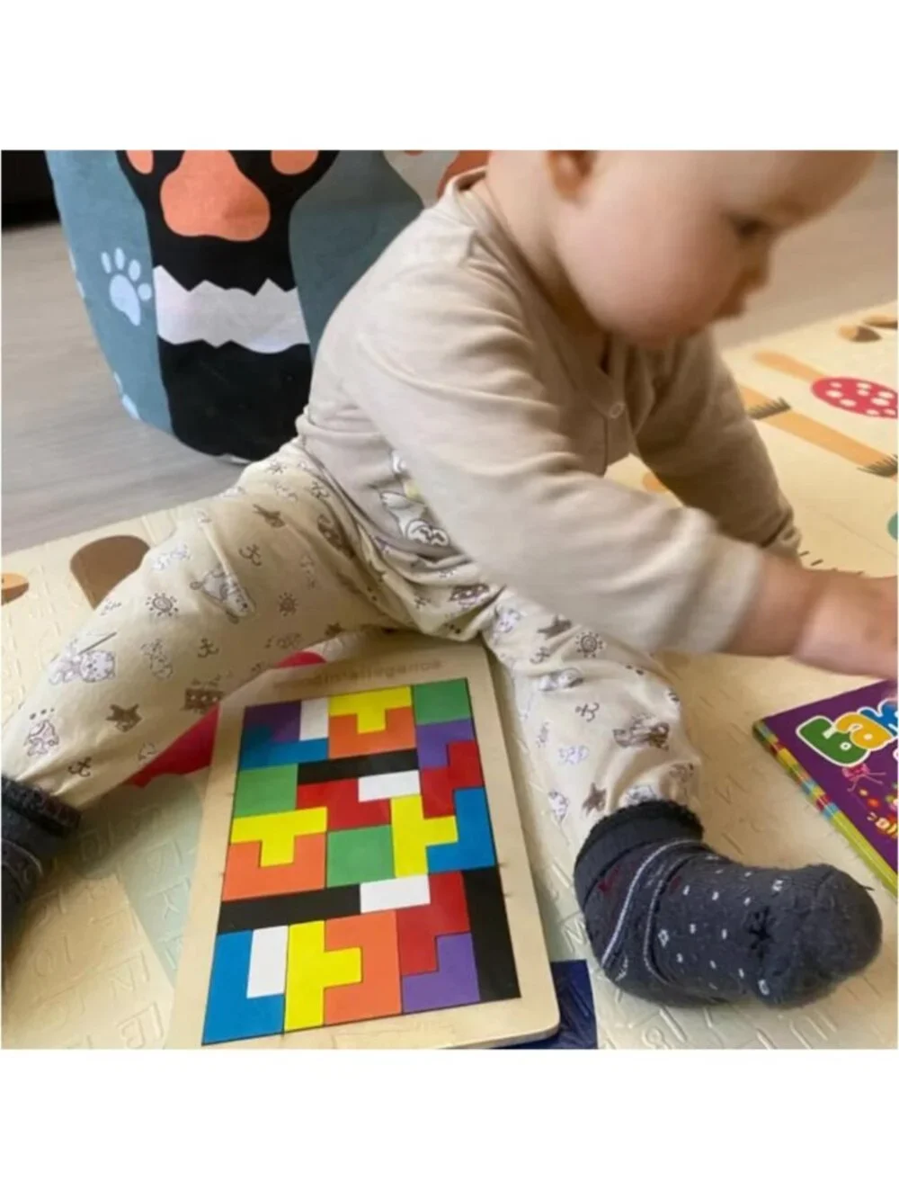 3 PCS 3D Wooden Puzzle Baby Early Education Fun Game Children Thinking Logic Toy
